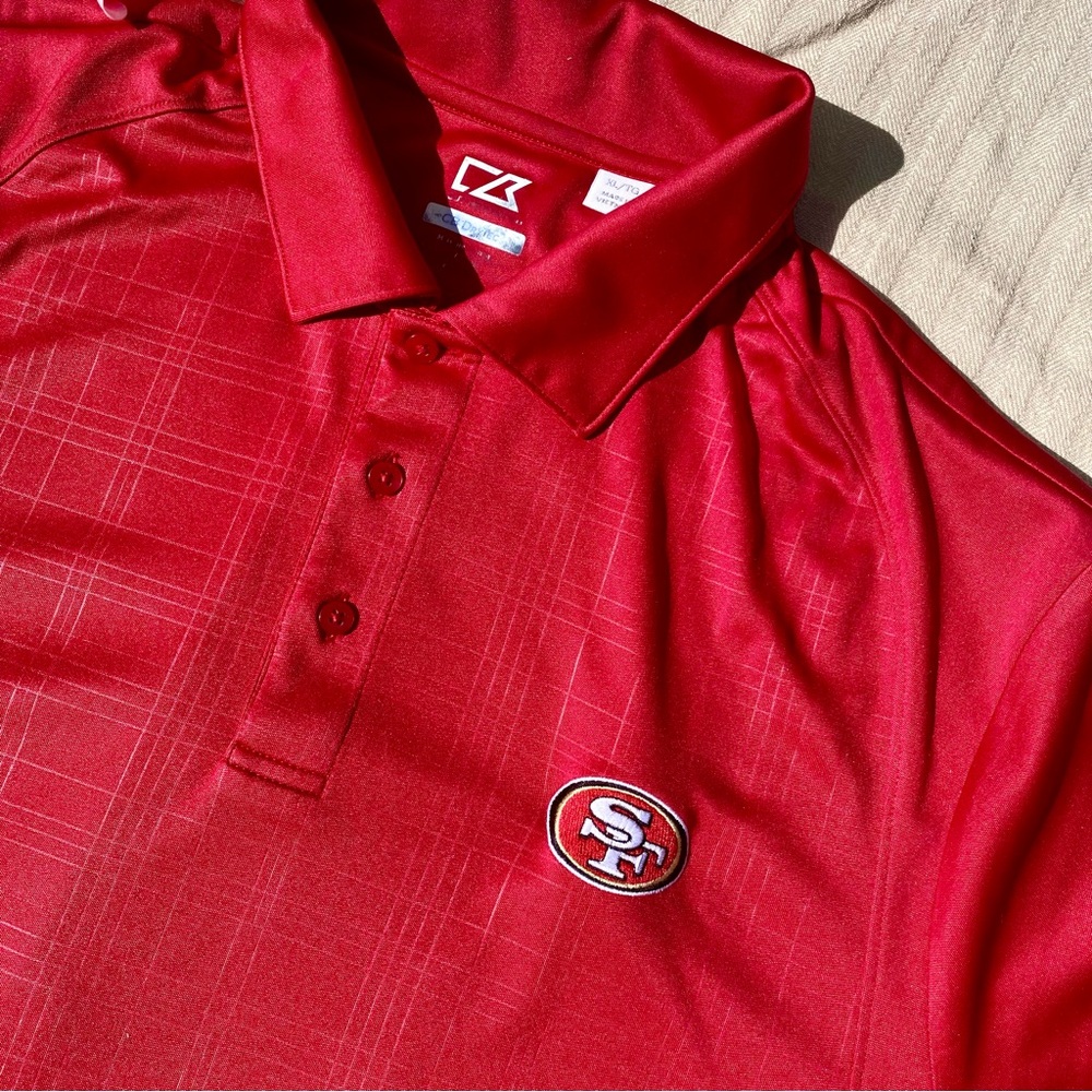 49ers Cutter and Buck CB Dry Tec Forty Niners PoloShirt